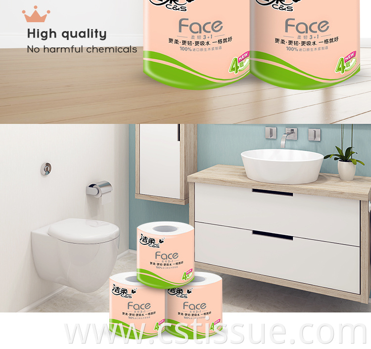 Customized Logo Soft Bathroom Toilet Paper Bath Tissue With Not Easy To Break